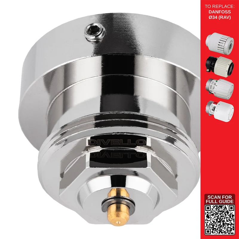 DIVELLO Thermostatic Head Adapter Ø34-DANxM30